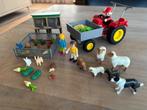 Tractor, schapen en konijnenhok van Play Mobile, Ophalen of Verzenden, Zo goed als nieuw, Complete set