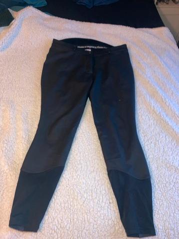 Warme paardrijbroek fouganza zwart leerlook maat xl beschikbaar voor biedingen