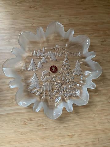 Vintage Waltherglas Kerst schaal beschikbaar voor biedingen