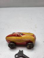 Oude Blikken Opwind Racewagen met Sleutel, Antiek en Kunst, Antiek | Speelgoed, Ophalen of Verzenden