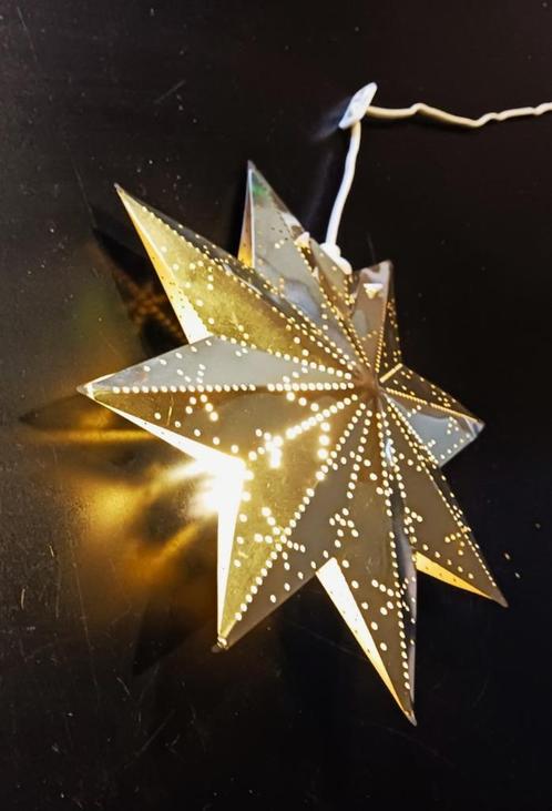 Klassieke Vintage Metalen Gouden Kerstster / 30 cm, Diversen, Kerst, Ophalen of Verzenden