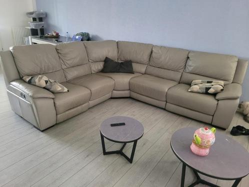 Gratis luxe hoekbank, Huis en Inrichting, Banken | Bankstellen, Gebruikt, Hoekbank, Vierpersoons of meer, Leer, Ophalen of Verzenden