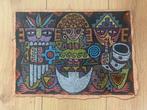 Azteekse schildering op alpaca huid, Cusco Peru, Antiek en Kunst, Ophalen of Verzenden