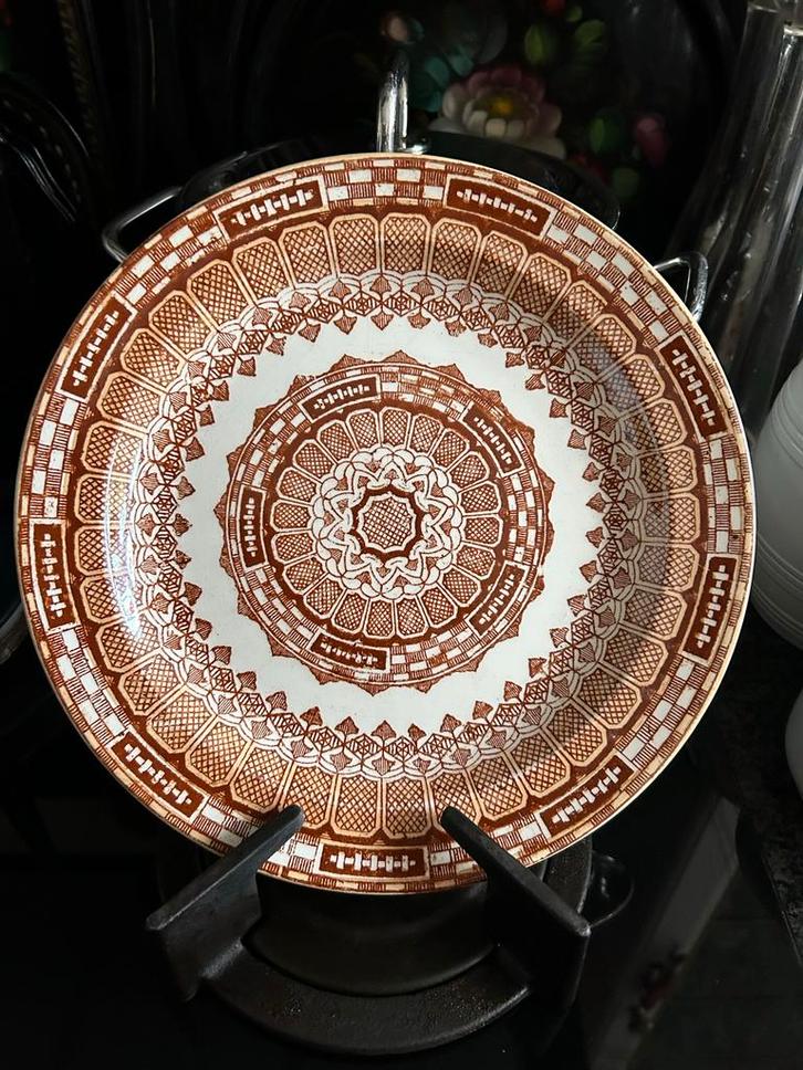 Petrus Regout Maastricht Alpine Bord antiek, Antiek en Kunst, Antiek | Servies los, Ophalen of Verzenden