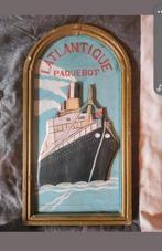 Atlantique Paquebot Houten Bord 40 cm., Verzamelen, Scheepvaart, Ophalen of Verzenden, Overige typen