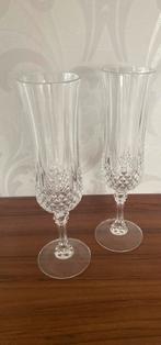 Vintage - Cristal D’Arques Longchamp 2 champagne glazen, Ophalen of Verzenden, Zo goed als nieuw, Overige typen