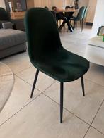 Groene Velvet Eetkamerstoel, Huis en Inrichting, Stoelen, Ophalen, Overige kleuren, Zo goed als nieuw, Stof