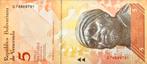 5 Bolivares Venezuela 2011 Bankbiljet UNC #VE3b, Ophalen of Verzenden, Zuid-Amerika, Los biljet