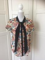 Twenty Three zgan blauw chiffon floral blouse XL, valt als L, Blauw, Maat 46/48 (XL) of groter, Ophalen of Verzenden, Zo goed als nieuw