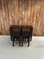 14 houten barkrukken vierkant cafe bar mancave, Huis en Inrichting, Barkrukken, Ophalen, 5 krukken of meer, Met voetsteun, 60 tot 90 cm