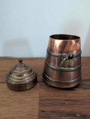 Antieke bronzen doofpot asbak koper messing beschikbaar voor biedingen