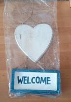 Houten Hart "Welkom", eventueel zelf beschilderen., Antiek en Kunst, Ophalen