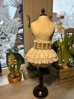 Vintage Toonbank Paspop 55 cm met rok en parellook centuur, Ophalen of Verzenden