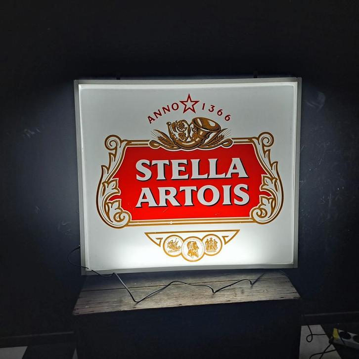 Stella Artois bier lichtbak, Verzamelen, Merken en Reclamevoorwerpen, Gebruikt, Lichtbak of (neon) lamp, Ophalen