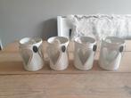 4 Riverdale windlichtjes, Huis en Inrichting, Woonaccessoires | Kandelaars en Kaarsen, Ophalen, Wit, Zo goed als nieuw, Metaal