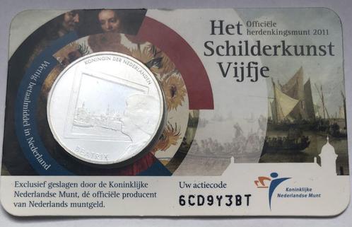 2011 NEDERLAND COINCARD 5 EURO SCHILDERKUNST *UNC*, Postzegels en Munten, Munten | Nederland, Losse munt, Euro's, Koningin Beatrix