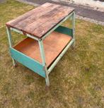 Industriële Werkbank/Koffietafel - Mintgroen, Doe-het-zelf en Verbouw, Werkbanken, Ophalen, Gebruikt, 70 tot 120 cm