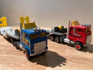 2x Majorette vrachtwagen met oplegger 1:87 beschikbaar voor biedingen