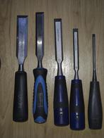 5 houtbeitels diverse merken, Doe-het-zelf en Verbouw, Gereedschap | Handgereedschap, Ophalen of Verzenden, Gebruikt