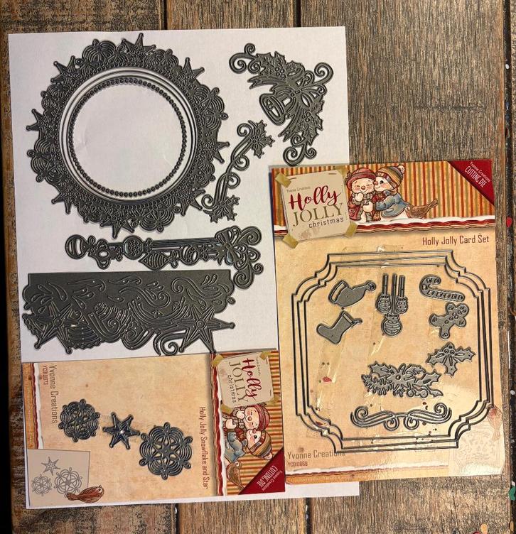 Yvonne Creations Holly Jolly Yvonne Creations, Hobby en Vrije tijd, Kaarten | Zelf maken, Gebruikt, Pons of Mal, Kerst, Ophalen of Verzenden