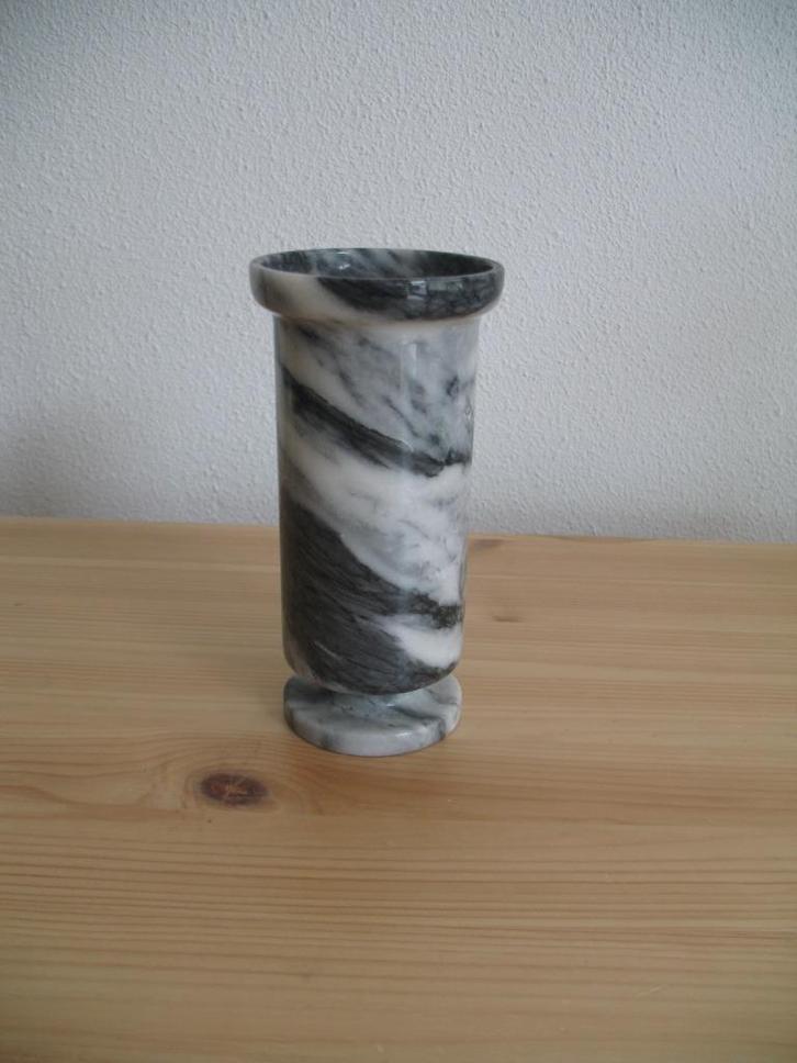Vaasje Marmer Grijstinten Vintage, Antiek en Kunst, Antiek | Vazen, Ophalen