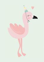 Poster Flamingo A4 kinderkamer babykamer decoratie meisjes, Rechthoekig Staand, Verzenden, A4 of kleiner, Nieuw
