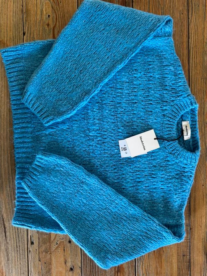 * nieuw * prachtige wollen, warme trui Mödstrom M GroverMD, Kleding | Dames, Truien en Vesten, Nieuw, Maat 38/40 (M), Blauw, Ophalen of Verzenden