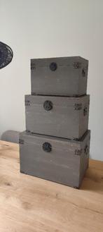 Grijze opberg kisten, Ophalen, Minder dan 50 cm, Gebruikt, Minder dan 50 cm