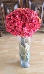 Vaas met bloemen., Ophalen, Overige kleuren, 50 tot 75 cm, Glas