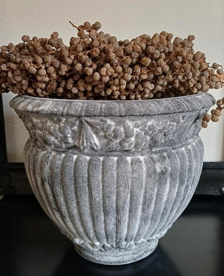 Italiaanse pot landelijke stijl, Tuin en Terras, Bloempotten, Zo goed als nieuw, Aardewerk, Minder dan 40 cm, 25 tot 40 cm, Rond