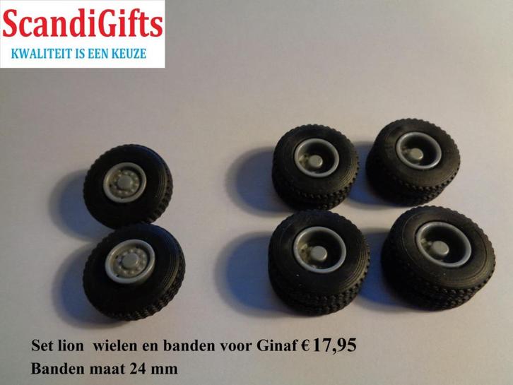 ginaf velgen met 24 mm band, Hobby en Vrije tijd, Modelauto's | 1:50, Nieuw, Bus of Vrachtwagen, Lion Toys, Ophalen of Verzenden