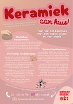 Keramiek aan huis! 🍶🎨🏠 Workshops, kinderfeestjes en meer, Hobby en Vrije tijd, Pottenbakken, Ophalen, Nieuw