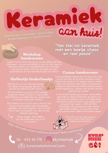 Keramiek aan huis! 🍶🎨🏠 Workshops, kinderfeestjes en meer beschikbaar voor biedingen
