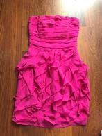 Vila - fuchsia strapless zomer jurk - S, Kleding | Dames, Jurken, Vila, Ophalen of Verzenden, Zo goed als nieuw, Roze