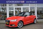 Audi A1 Sportback 1.0 TFSI Advance Sport S-Line Binnen Buite, Auto's, Audi, Voorwielaandrijving, A1, 4 stoelen, Leder en Stof