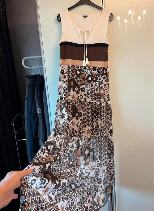 Caroline Biss 40 Lange jurk Wit camel bruin Maxi Dress Ibiza, Kleding | Dames, Jurken, Zo goed als nieuw, Maat 38/40 (M), Bruin