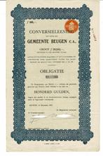 Gemeente Beugen - 1937 - Obligatie ƒ 100, Postzegels en Munten, Aandelen en Waardepapieren, Verzenden, 1920 tot 1950, Aandeel