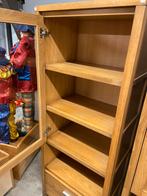 Blank eiken vitrinekast  H179,5xB68xD45cm, Ophalen, ., ., .