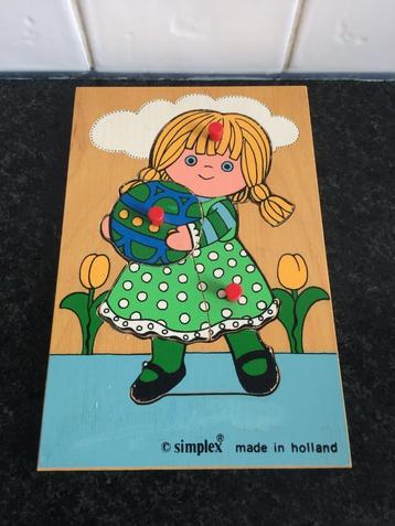 Vintage simplex houten legpuzzel 5 stukjes beschikbaar voor biedingen