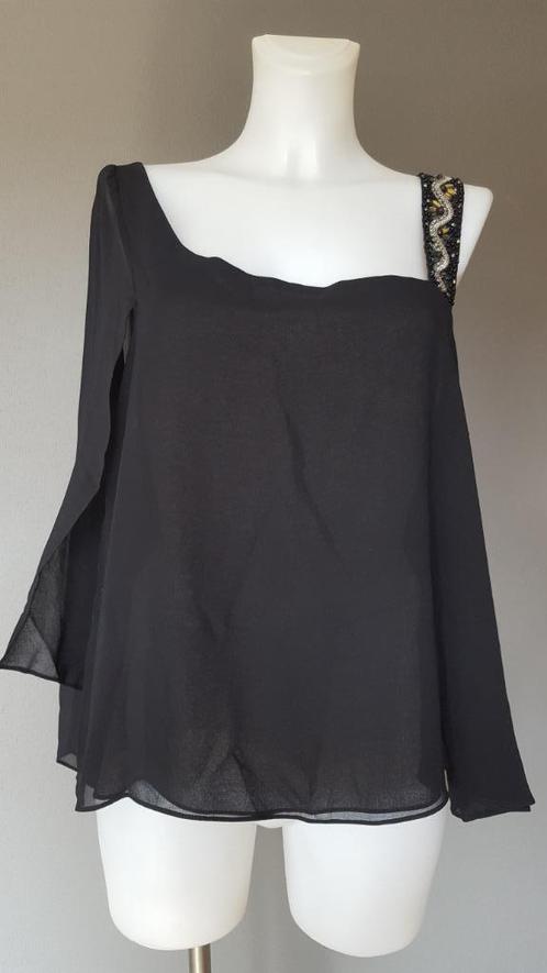 blouse/top Orna Farho - NIEUW! - kralen/versiering - 40/42, Kleding | Dames, Blouses en Tunieken, Nieuw, Maat 42/44 (L), Zwart