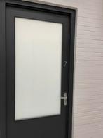 Deur met melkglas rn kozijn, Doe-het-zelf en Verbouw, Deuren en Horren, Ophalen, Zo goed als nieuw, Binnendeur, 215 cm of meer
