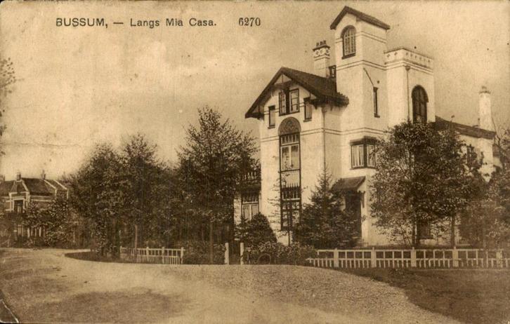 Bussum- Langs Mia Casa, Verzamelen, Ansichtkaarten | Nederland, Gelopen, Noord-Holland, Voor 1920, Ophalen of Verzenden