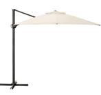 Ikea SEGLARÖ Parasol, vrijhangend beige,hoes en tegels, Tuin en Terras, Parasols, Ophalen, Gebruikt, Zweefparasol, Kantelbaar