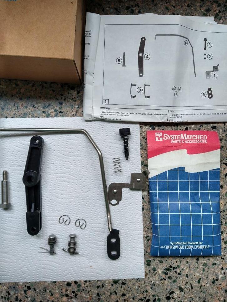 Omc aanbouwkit afstandsbediening voor 5 t/m 8pk 2tact ., Watersport en Boten, Accessoires en Onderhoud, Nieuw, Motor en Techniek