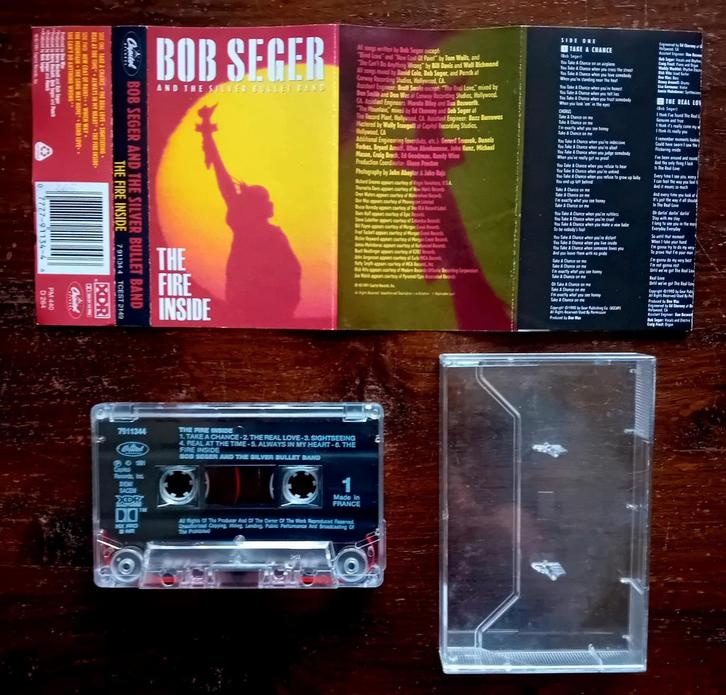 Bob Seger - The fire inside cassette tape pop rock country, Cd's en Dvd's, Cassettebandjes, Gebruikt, Origineel, Pop, 1 bandje