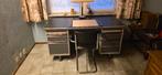 stalen buro, Huis en Inrichting, Bureaus, Ophalen, Gebruikt, Bureau