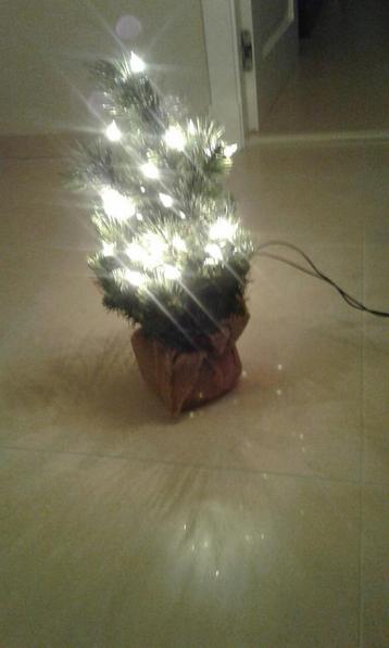 Kerstboom met verlichting hoog 50 cm nieuw in de doos 