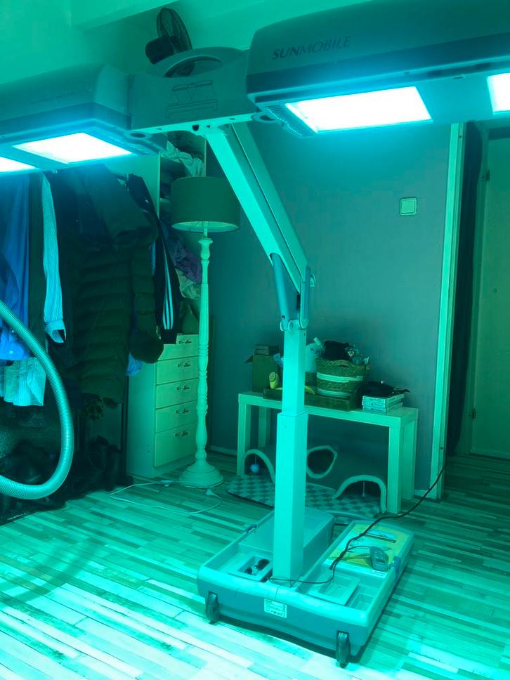 Zonnenbank 400watt te koop werkt perfect!, Witgoed en Apparatuur, Zonnebanken en Gezichtsbruiners, Gebruikt, Zonnebank enkelzijdig