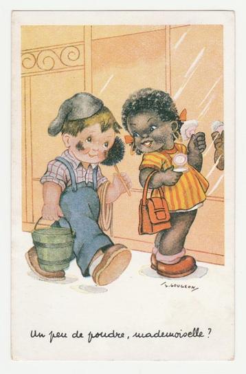 Black and white.  Kinderen.  Illustrateurs. beschikbaar voor biedingen