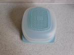 Tupperware Cheesmart Kaasdoos 16x15 cm. Blauw, Huis en Inrichting, Ophalen of Verzenden, Zo goed als nieuw, Blauw, Overige typen